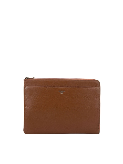 

Da Milano Men Brown Textured Leather Laptop Sleeve