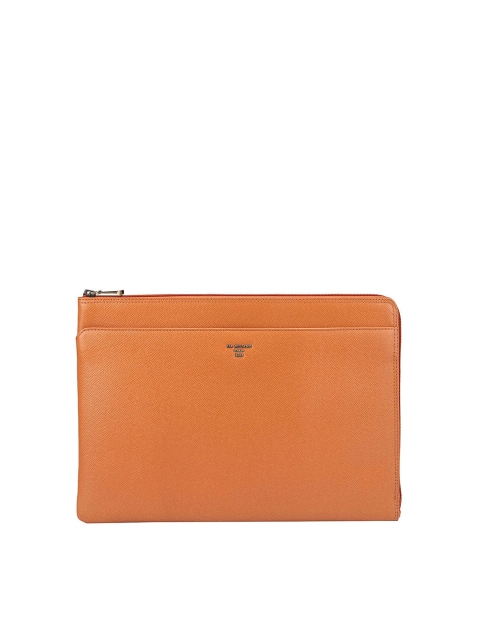 

Da Milano Men Orange Textured Leather Laptop Sleeve