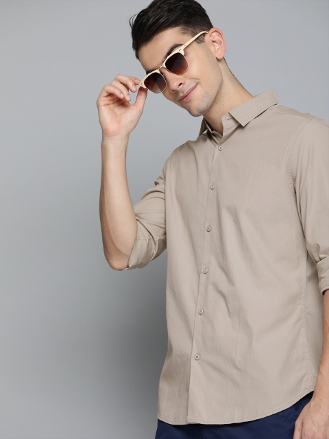 

HERE&NOW Men Grey Regular Fit Solid Casual Shirt