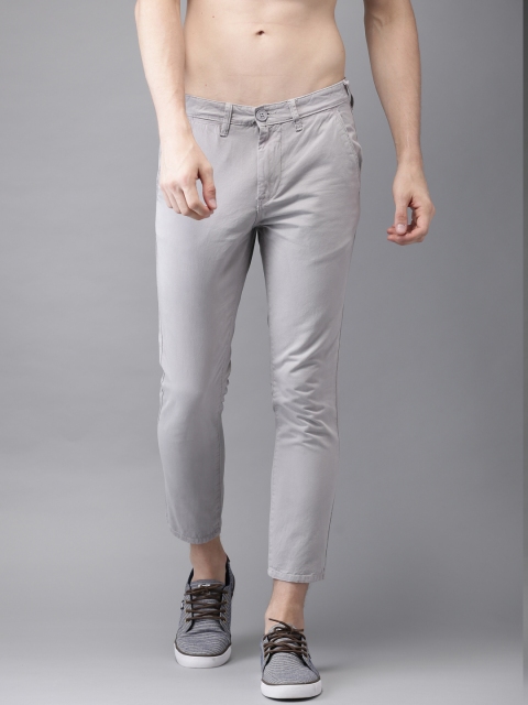 

Moda Rapido Men Grey Solid Slim Fit Chinos