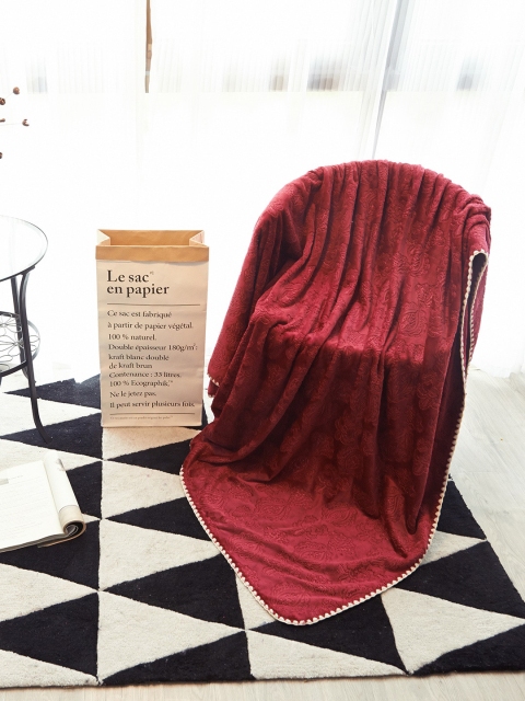 

JC Collection Unisex Maroon Blankets Quilts and Dohars