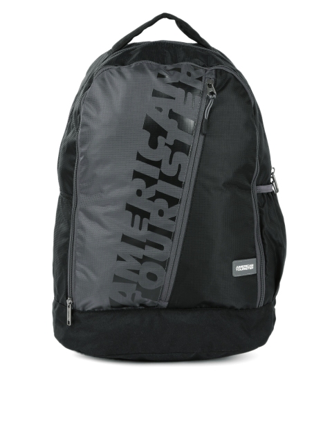 

AMERICAN TOURISTER Unisex Black & Grey Colourblocked Backpack