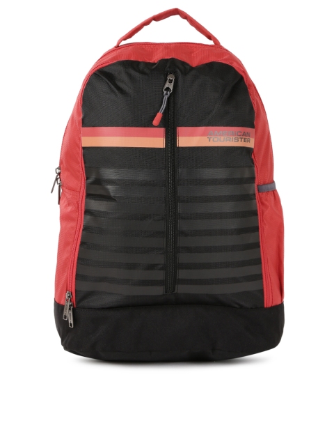 

AMERICAN TOURISTER Unisex Black & Red Backpack
