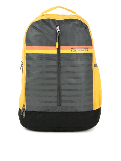 

AMERICAN TOURISTER Unisex Yellow & Grey Backpack