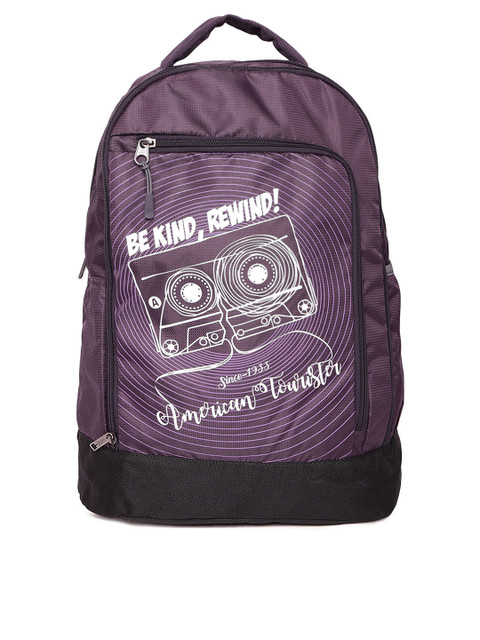 

AMERICAN TOURISTER Unisex Purple Graphic Print Backpack