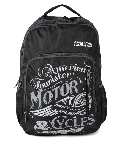 

AMERICAN TOURISTER Unisex Black Printed Backpack