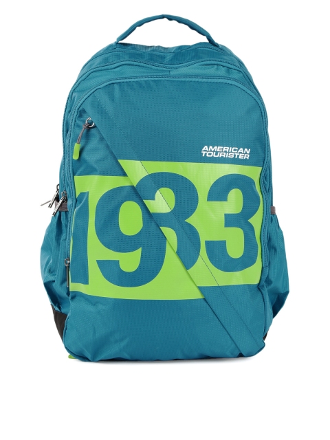

AMERICAN TOURISTER Unisex Teal Printed Backpack