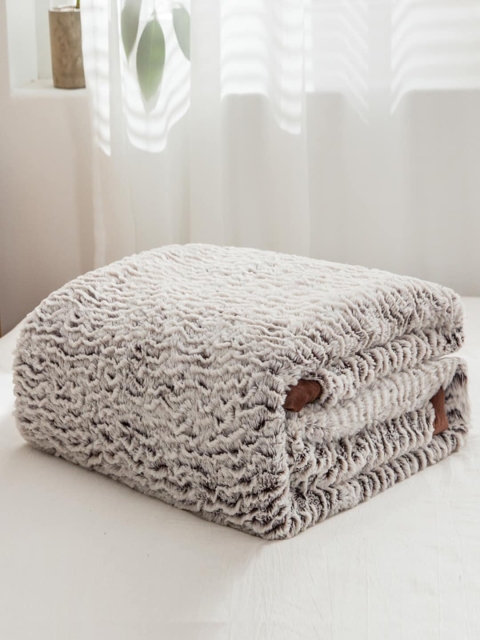 

JC Collection Brown & White AC Room 450 GSM Single Bed Blanket