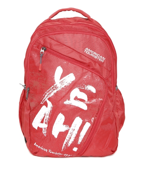 

AMERICAN TOURISTER Unisex Red Printed Backpack