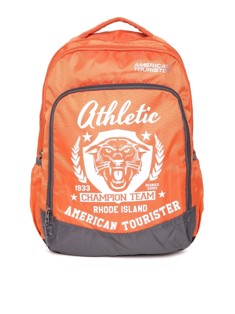 

AMERICAN TOURISTER Unisex Orange Graphic Printed Backpack