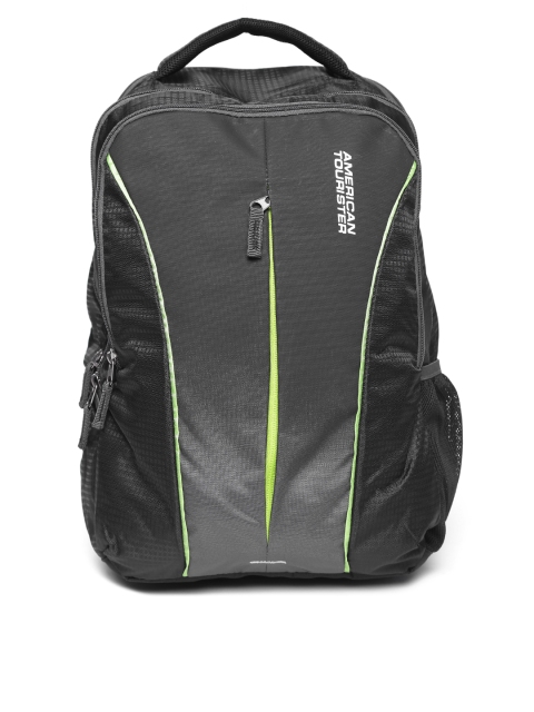 

AMERICAN TOURISTER Unisex Black & Charcoal Grey Solid Backpack