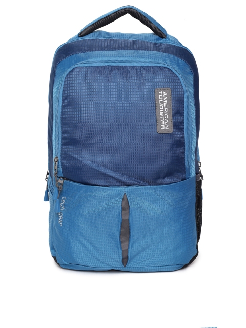 

AMERICAN TOURISTER Kids Blue Solid Tech Gear Laptop Backpack