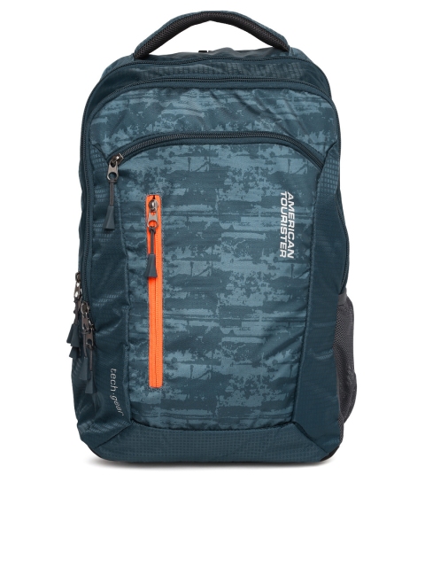 

AMERICAN TOURISTER Unisex Blue Graphic AMT TECH GEAR Laptop Backpack