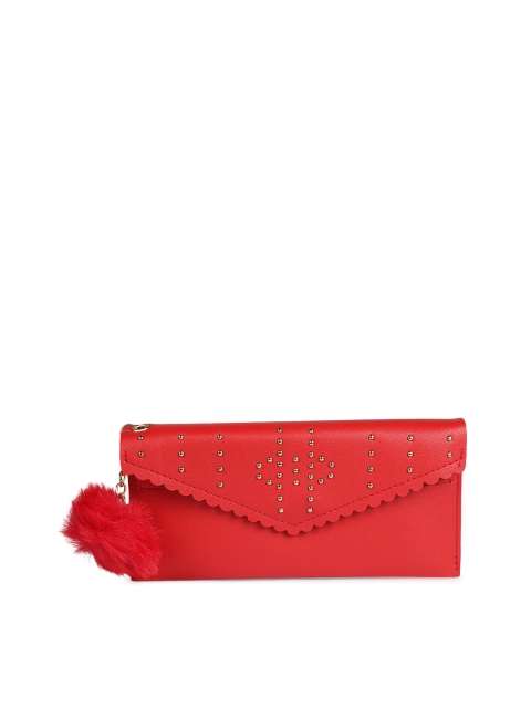 

ZEVORA Women Solid PU Purse Clutch, Red