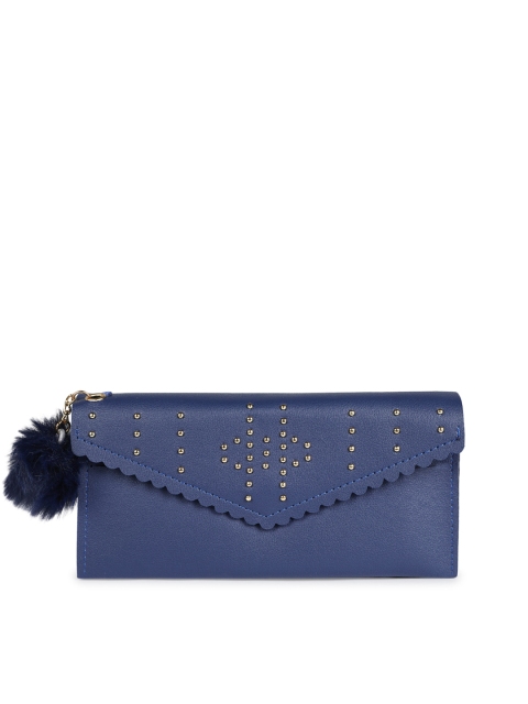

ZEVORA Women Embellished PU Clutch, Blue
