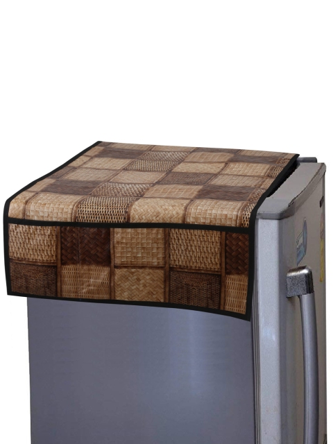 

Clasiko Brown Printed Plastic Fridge Top Cover