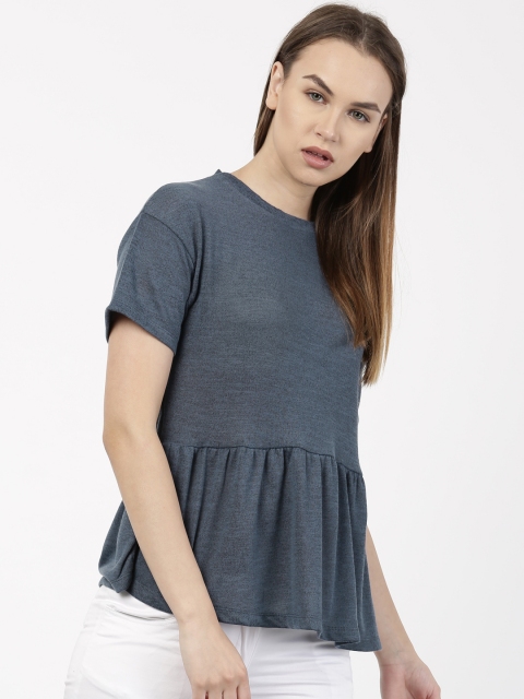 

ether Women Blue Peplum Top