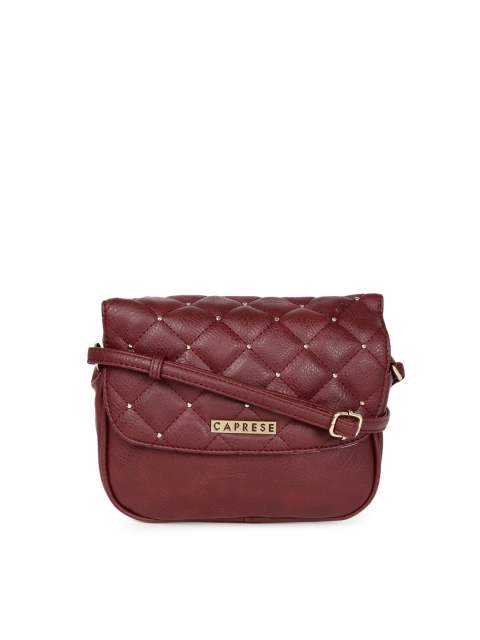 

Caprese Maroon Quilted Sling Bag