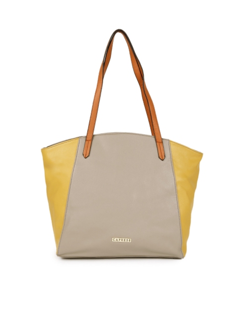 

Caprese Beige & Yellow Colourblocked Shoulder Bag
