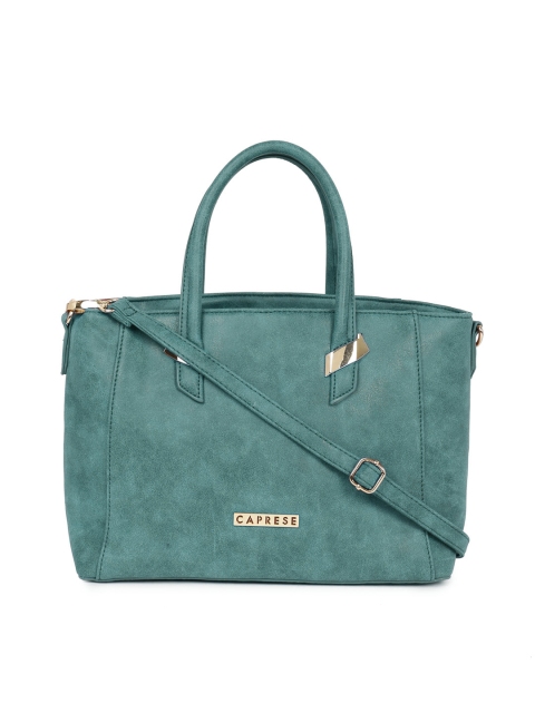 

Caprese Teal Green Solid Rebecca Handbag