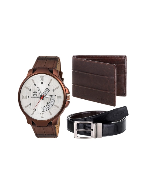 

MARKQUES Men Brown & Black Leather Accessory Gift Set PRV-77020902-BER-02-OT-01
