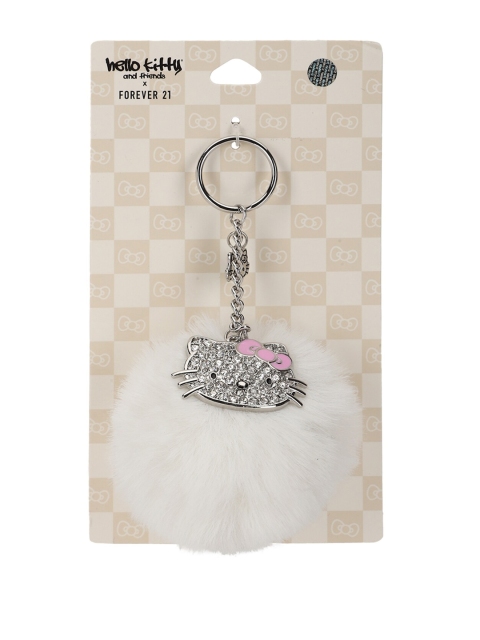 

FOREVER 21 Women White Solid Key chain