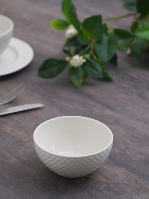 

Pure Home and Living Set of 2 Beige Textured Accent Serving Bowl
