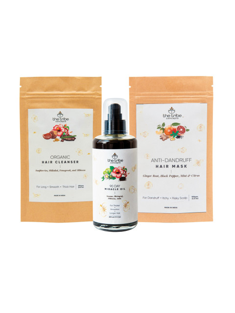 

The Tribe Concepts Anti-Dandruff Treatment Kit/without Steel Tin, Peach