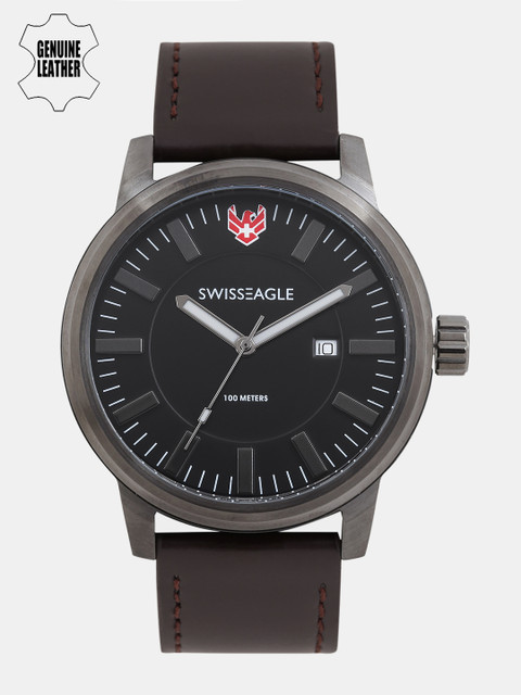 

Swiss Eagle Men Black Analogue Watch SE-9107-03