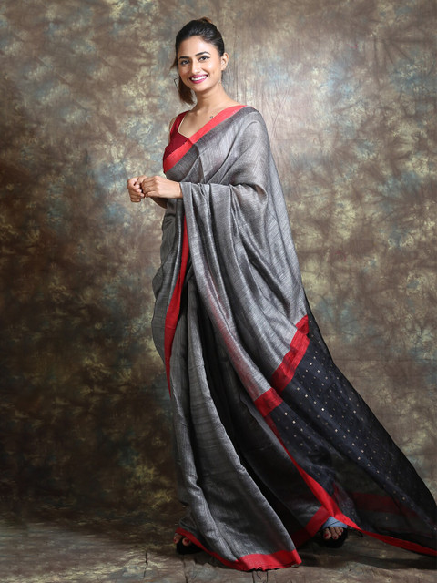 

Arhi Grey & Black Pure Silk Saree