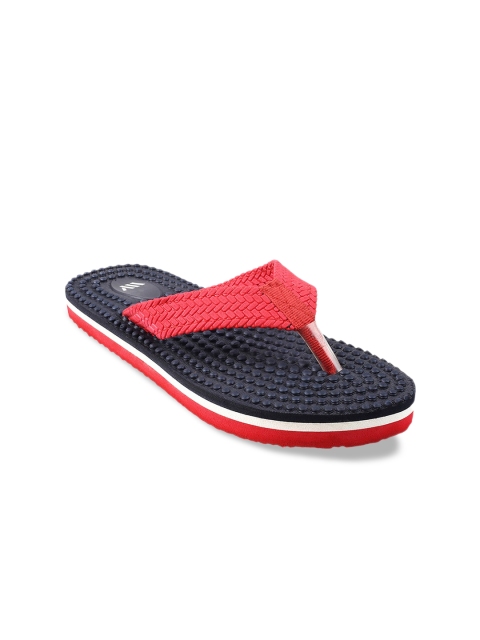 

WALKWAY by Metro Women Blue Textured T-Strap Flats
