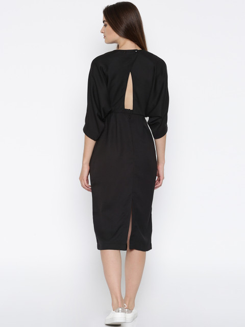 

ether Women Black Solid Sheath Dress