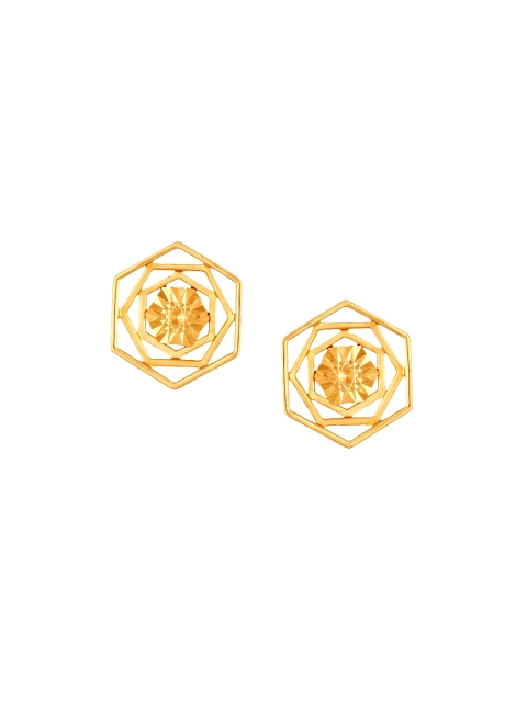 

Mia by Tanishq 14-Karat Gold Stud Earrings with Hexagon Design