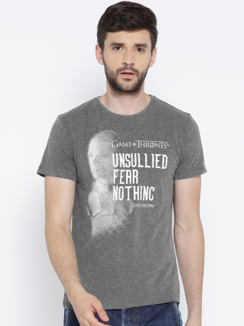 

Free Authority Grey Melange Men Tshirt