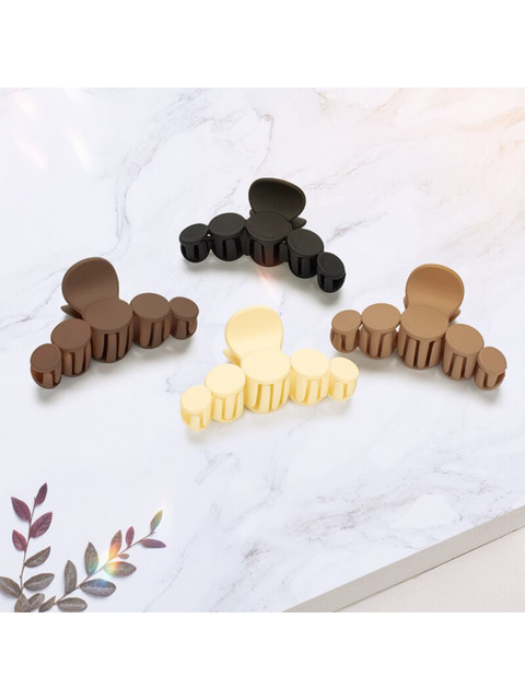 

VAGHBHATT Women Set of 4 Claw Clip, Brown