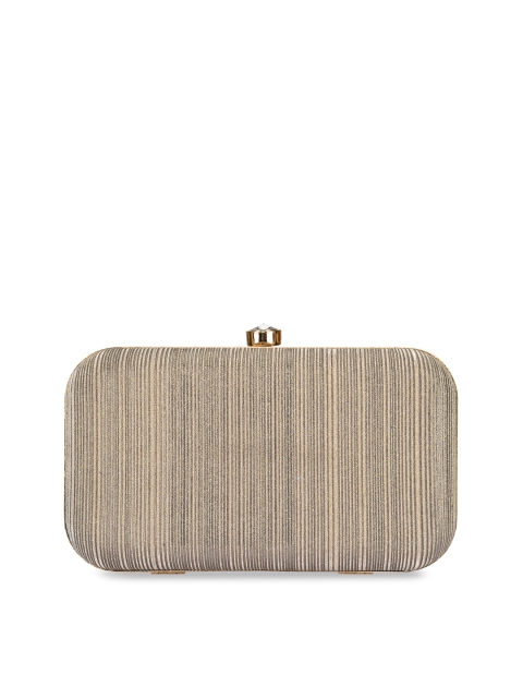 

INAAYA Embellished Box Clutch, Coffee brown