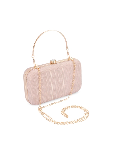 

INAAYA Women Beige Embellished Box Clutch