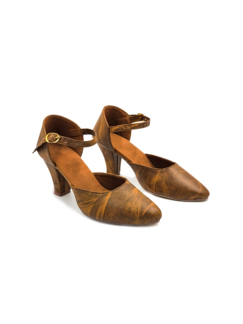

Sayera Tan Textured Party Block Pumps
