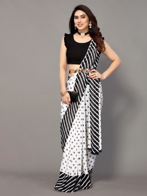

Yashika Black & White Saree