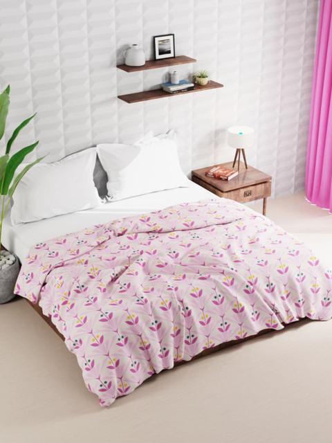

BIANCA Unisex Pink Blankets Quilts and Dohars