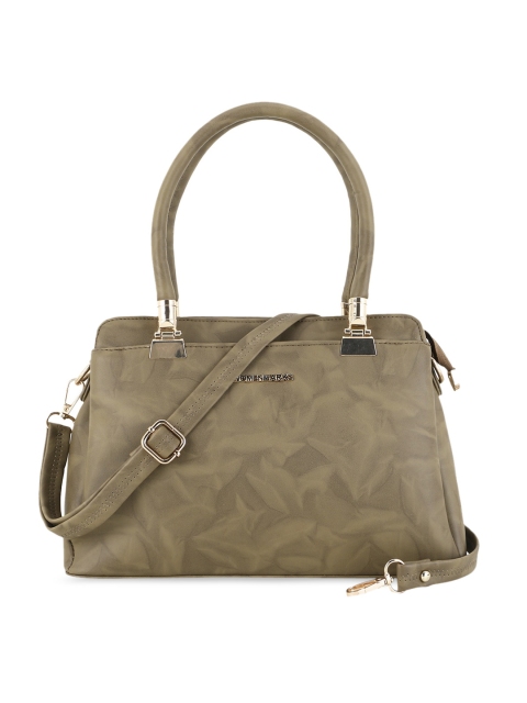

WOMEN MARKS Khaki PU Structured Handheld Bag