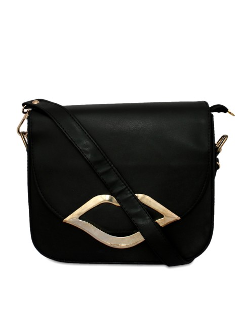 

20Dresses Black Solid Sling Bag