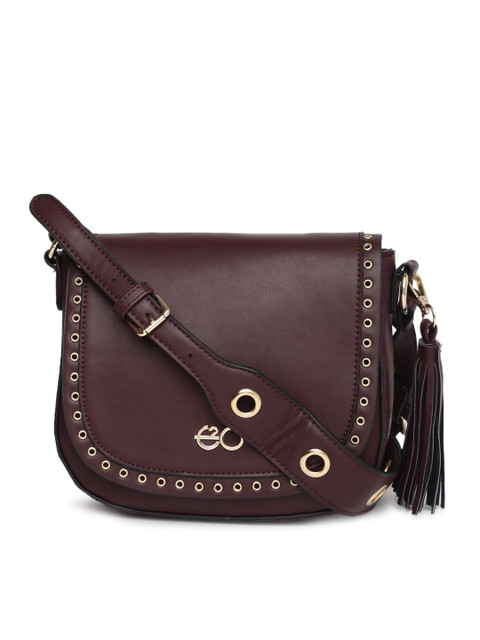 

E2O Burgundy Solid Sling Bag