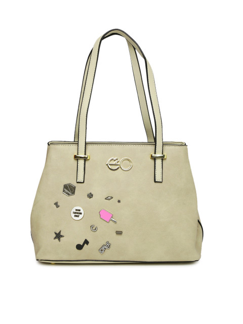 

E2O Beige Embellished Handbag