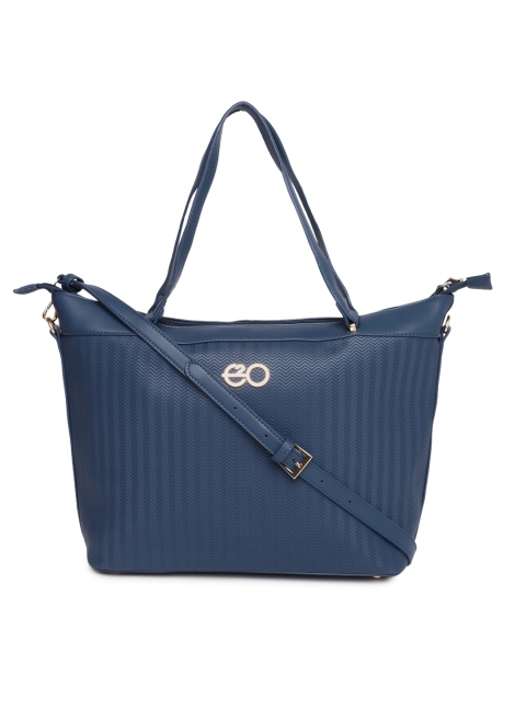 

E2O Blue Textured Shoulder Bag