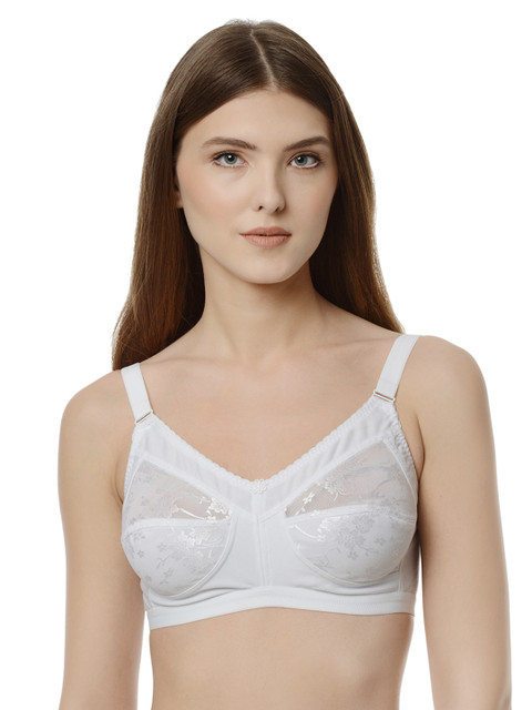 

Da Intimo White Solid Non-Wired Non-Padded Minimizer Bra DI-838