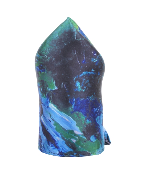 

Alvaro Castagnino Blue Digital Print Pocket Square