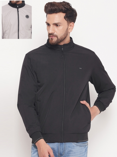 

Okane Men Black Grey Reversible Padded Jacket