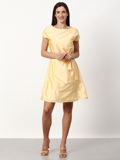 

abof Women Yellow A-Line Dress