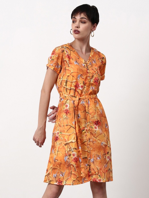 

abof Orange Floral Printed Dress